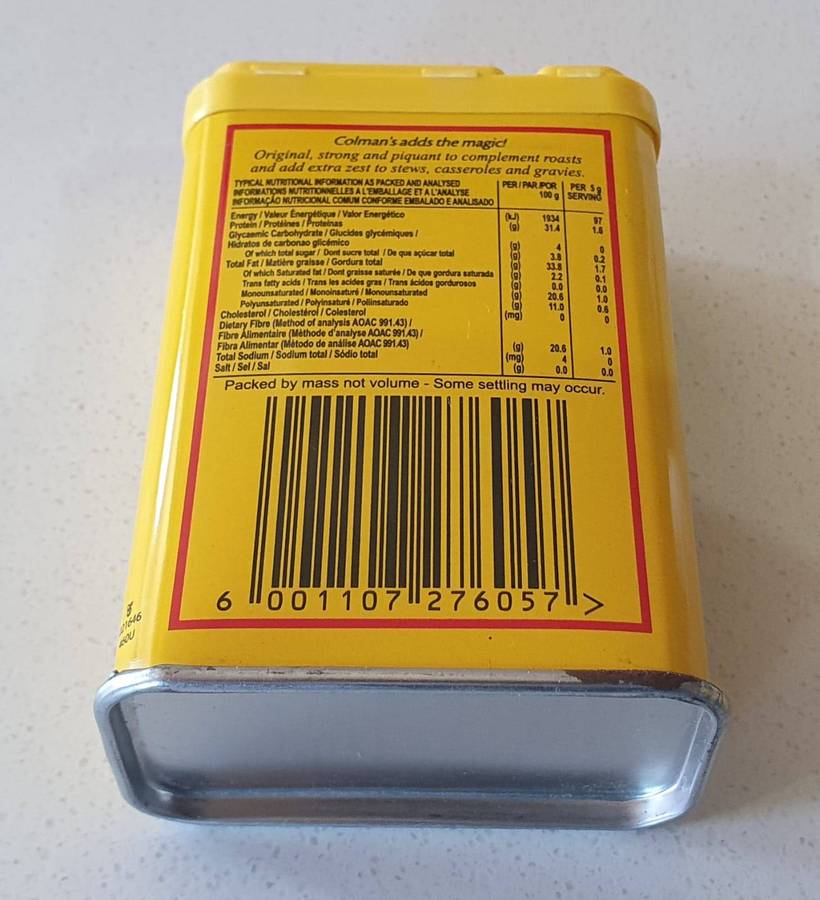 COLEMAN's mustars powder tin as per photo