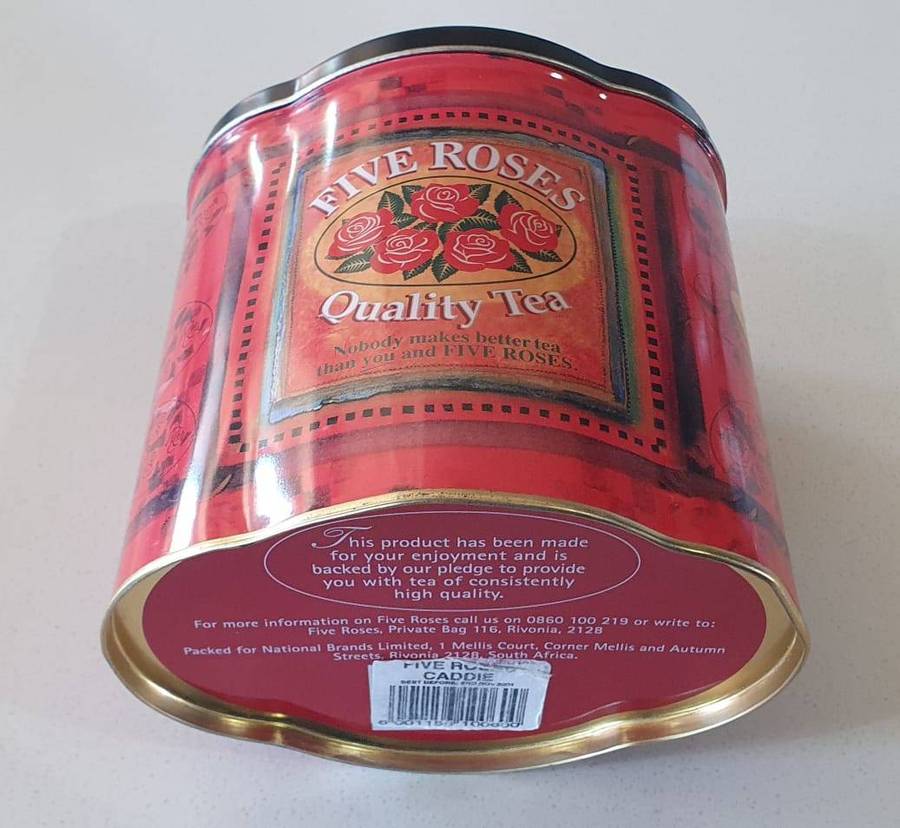 Five Roses tea tin as per photo