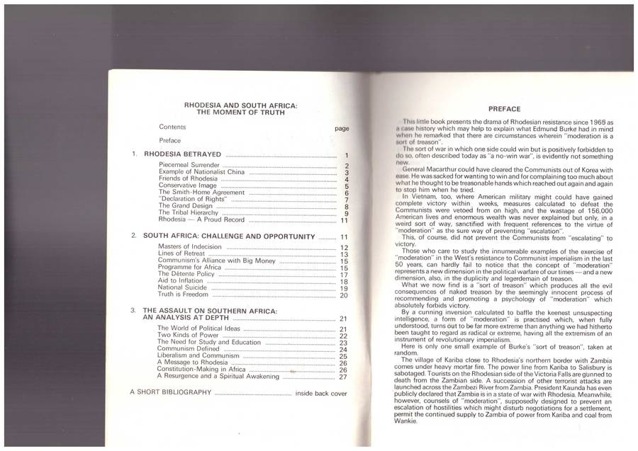 Rhodesia & South Africa: The Moment of Truth (SIGNED)