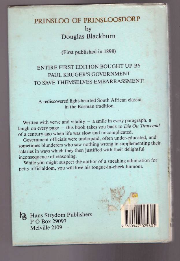 Prinsloo of Prinsloosdorp A tale of Transvaal Officialdom