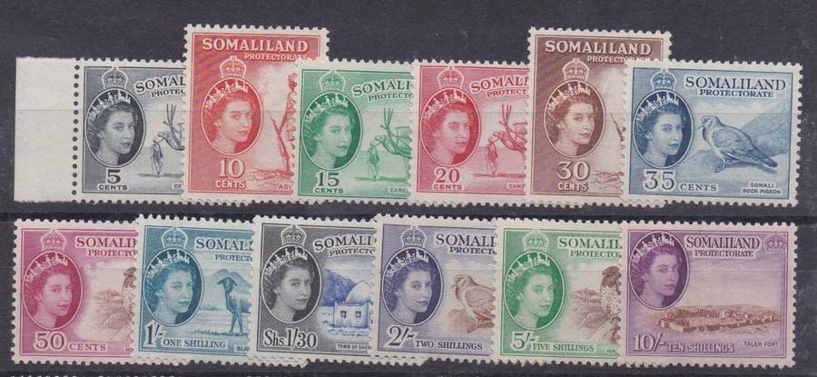 Somaliland 1953 QEII Definitive set of 12  very fine unmounted mint