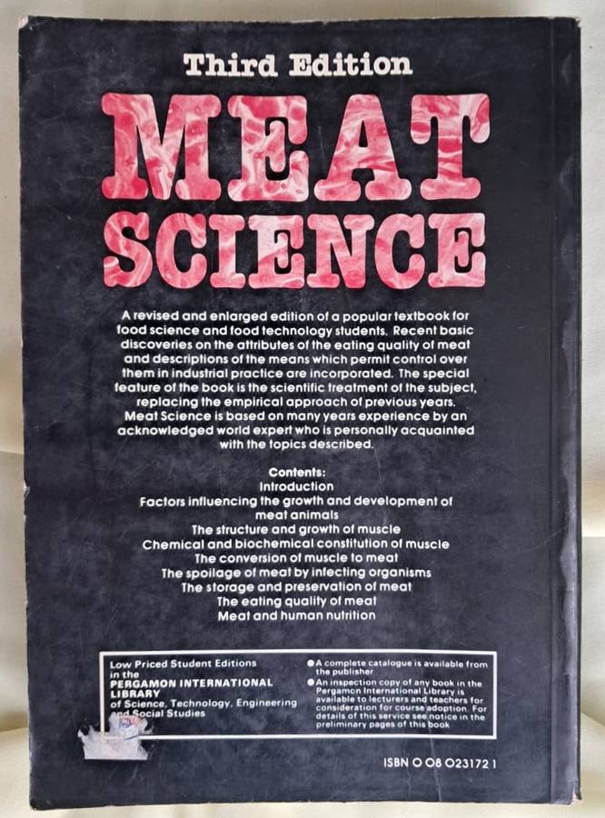 Meat Science Third Edition (1979)