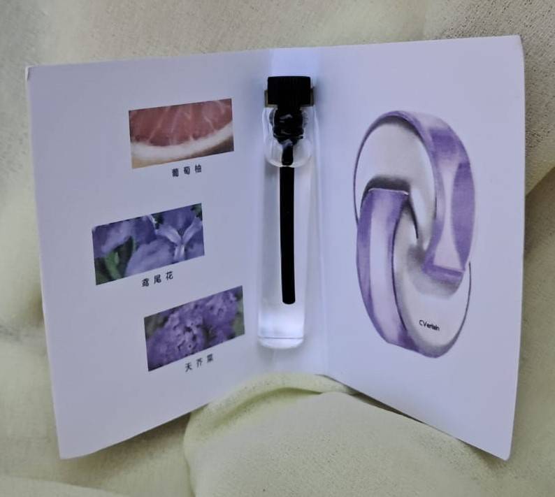 CVerlaln Perfume Sample 2ml - Grapefruit, Iris, and Heliotrope
