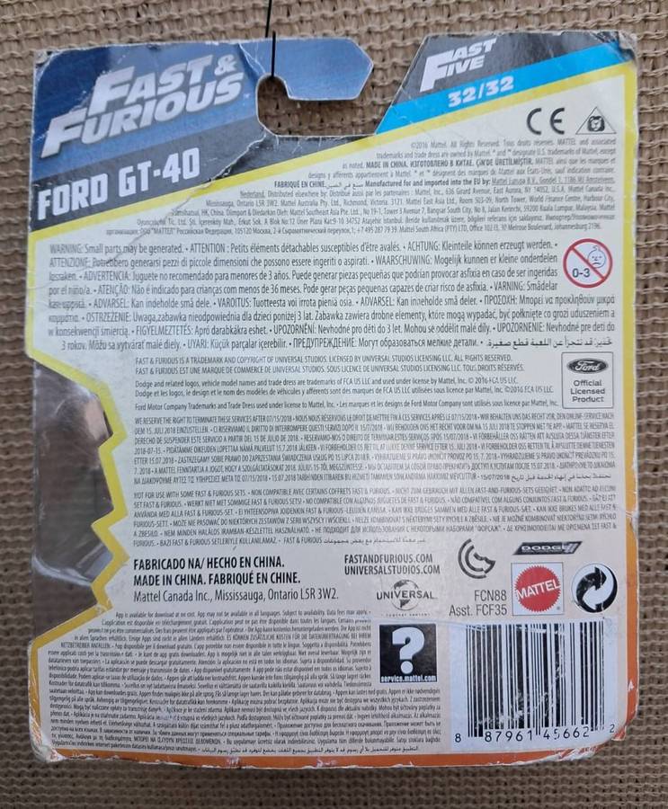 Mattel Fast and the Furious Ford GT-40