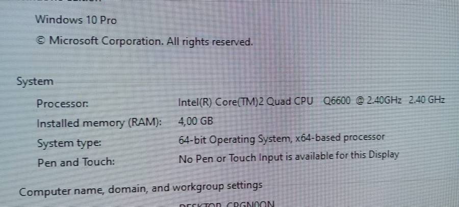 Intel Core2quad  Q6600 Cpu Tower