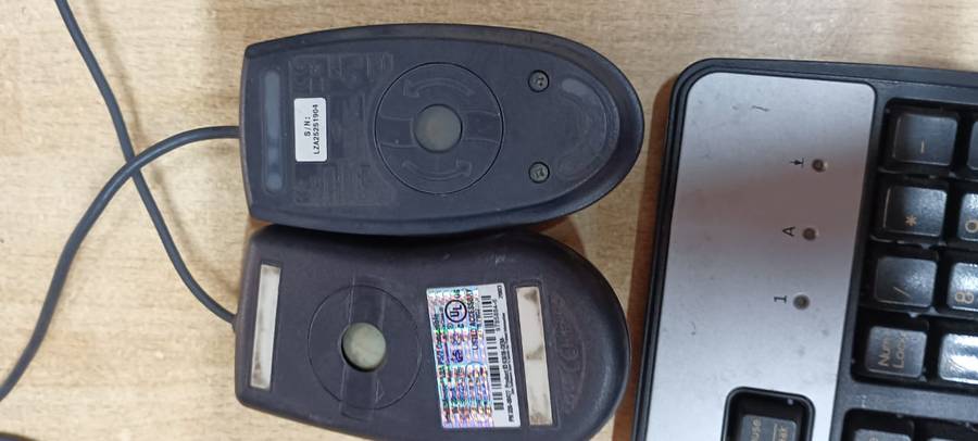 PS2 Keyboard and ball mouse x 2