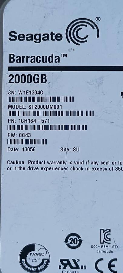 Seagate Barracuda 2000GB