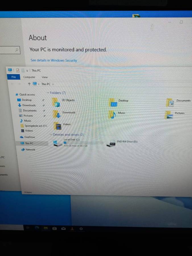 i7 Computer tower  and monitor