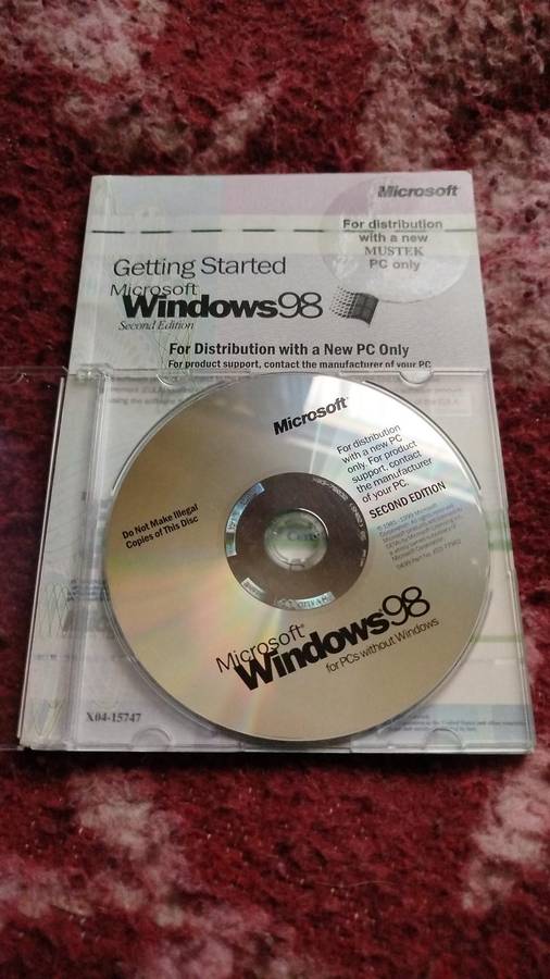 PC OS Microsoft Windows 98 Second Edition OEM