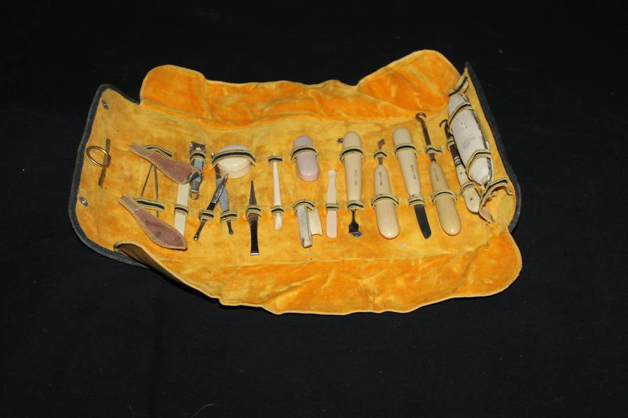 Vintage French Ivory Manicure Set