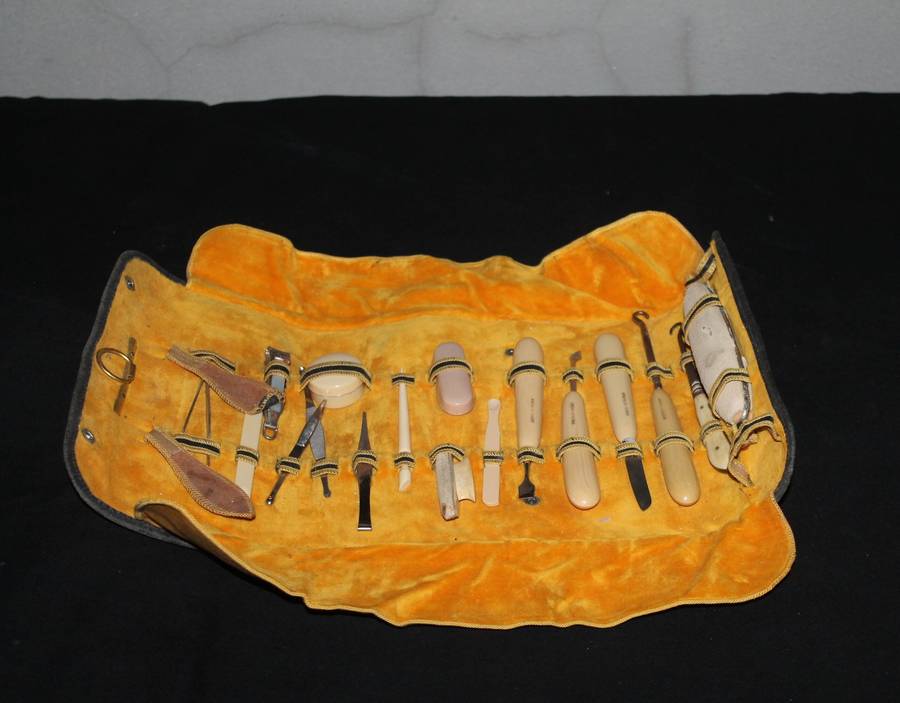 Vintage French Ivory Manicure Set