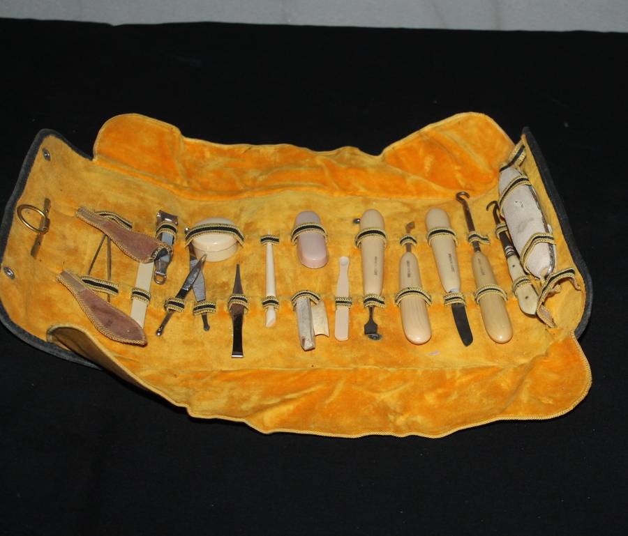 Vintage French Ivory Manicure Set