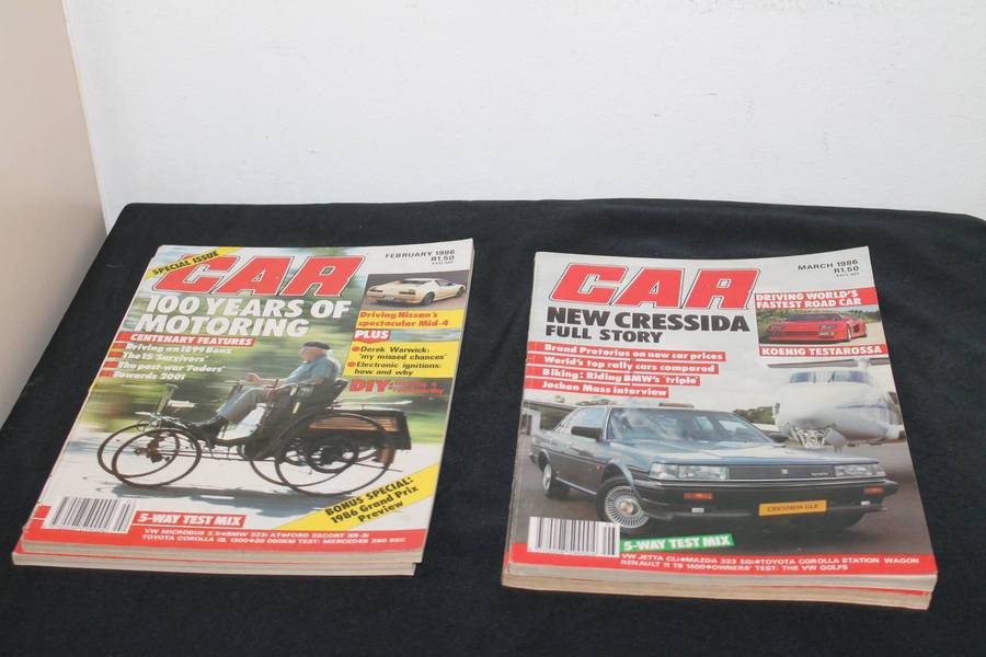 5 x 1986 Car Magazine's