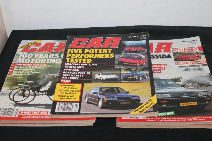 5 x 1986 Car Magazine's