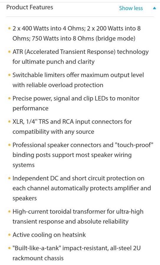 Behringer KM-750 stereo power amplifier