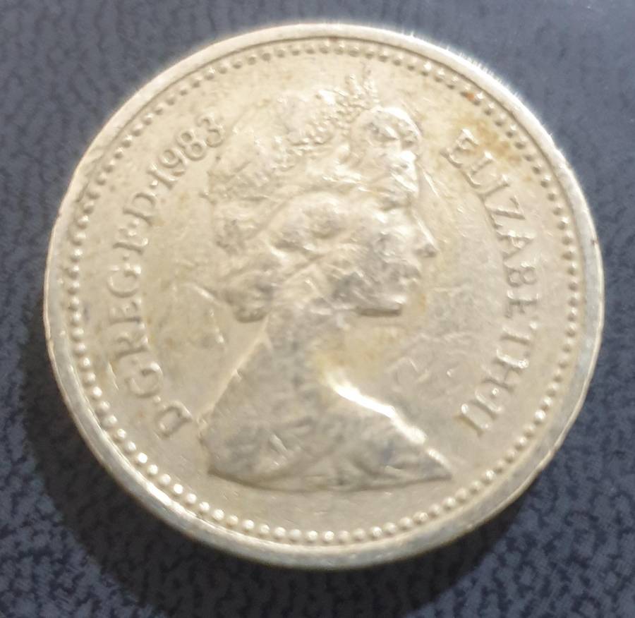 UK 1983 Error One Pound Coin [ £1 ] RARE Upside Down Decus et Tutamen @@ R1 No Reserve