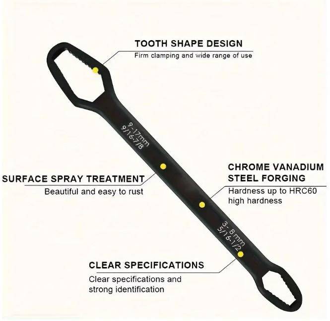 Double Ended Wrench Tool 3 To 17mm