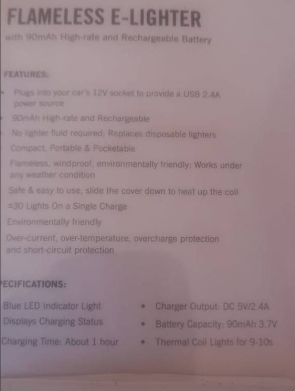 Beyer Flameless E-Lighter - C63L