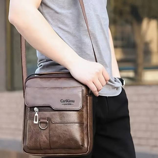 Faux Leather Men's Luxury Shoulder Bag