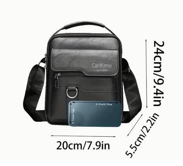 Faux Leather Men's Luxury Shoulder Bag