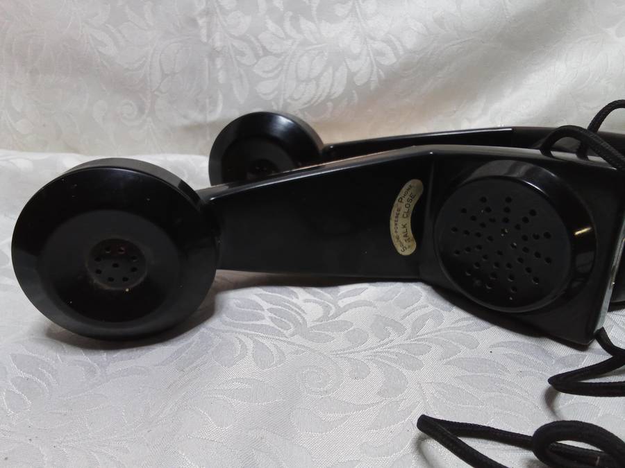 Two vintage Belphone echo sound powered handsets