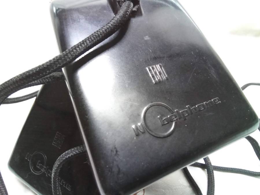 Two vintage Belphone echo sound powered handsets
