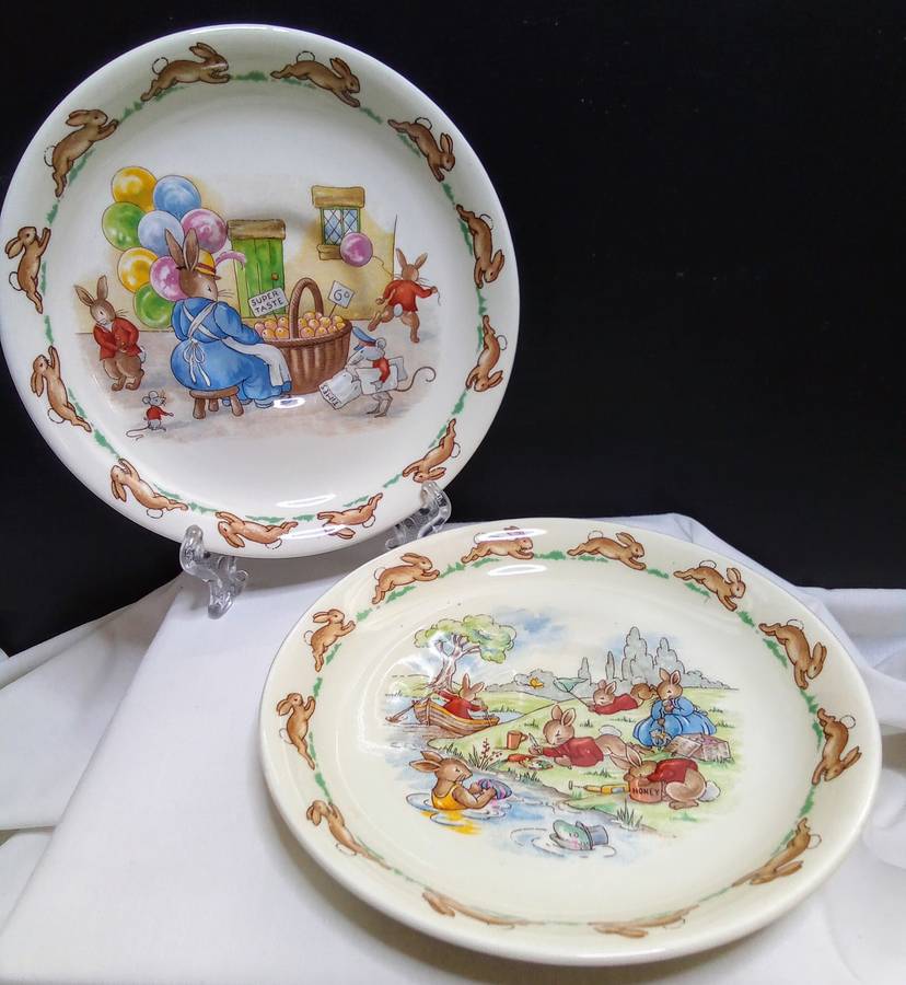 Two beautiful Bunnykins saucers
