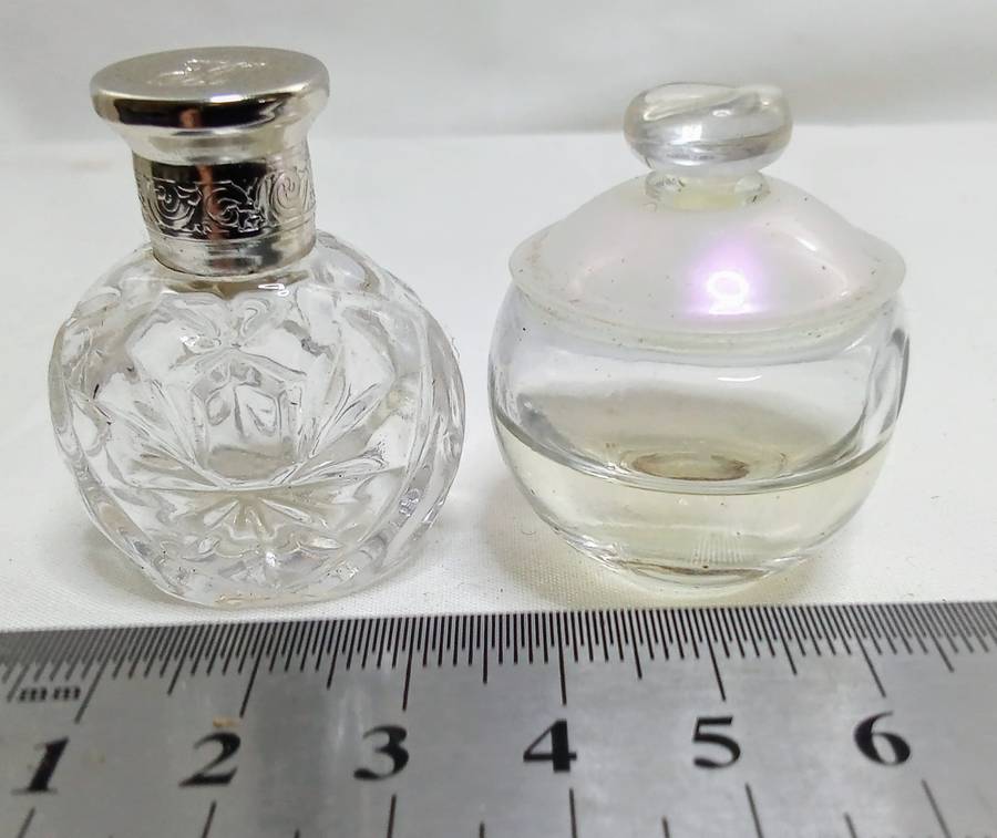 Two stunning miniature perfume bottles!  Ralph Lauren Safari & Cacharel NOA