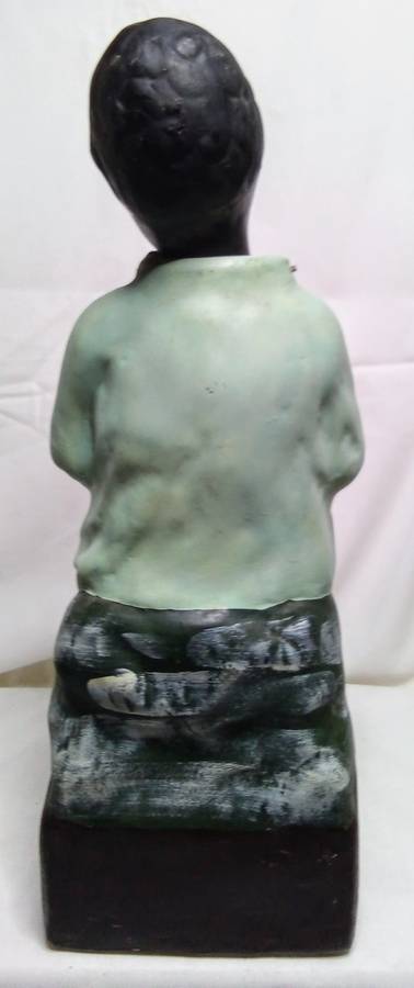 Vintage mission money box - Hand painted plaster - Belgium - 1950-1959
