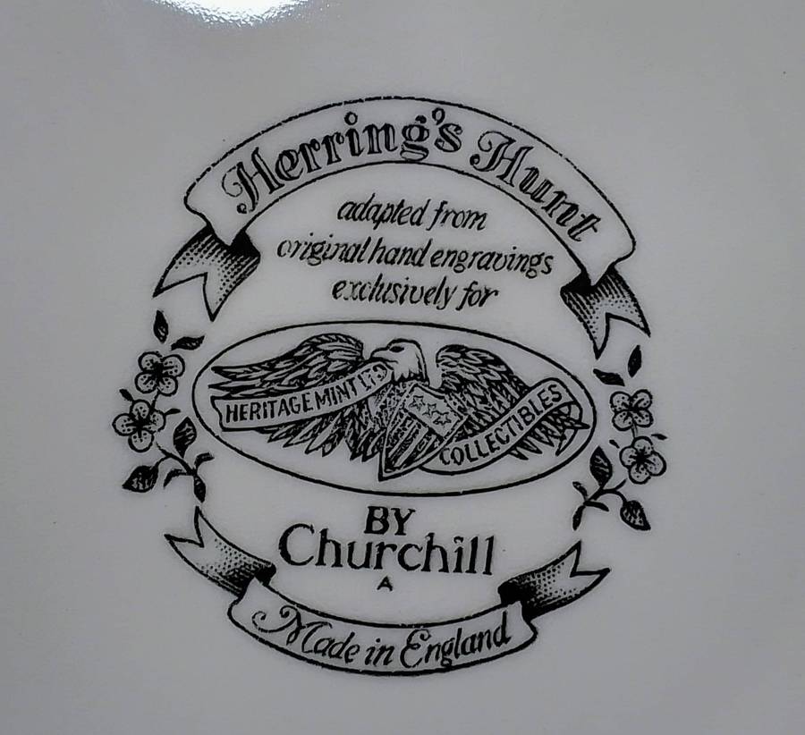 Set of 4 vintage decorative plates by Churchill - Hunting Scenes by J F Herring