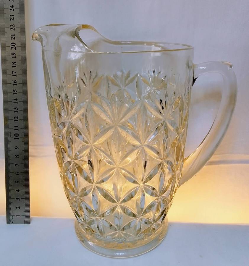 Charming vintage pressed glass jug