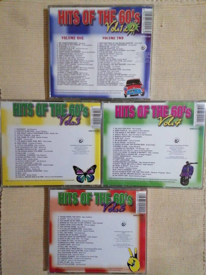 Hits of the 60's Vol 1 - 5 (4 CD's)