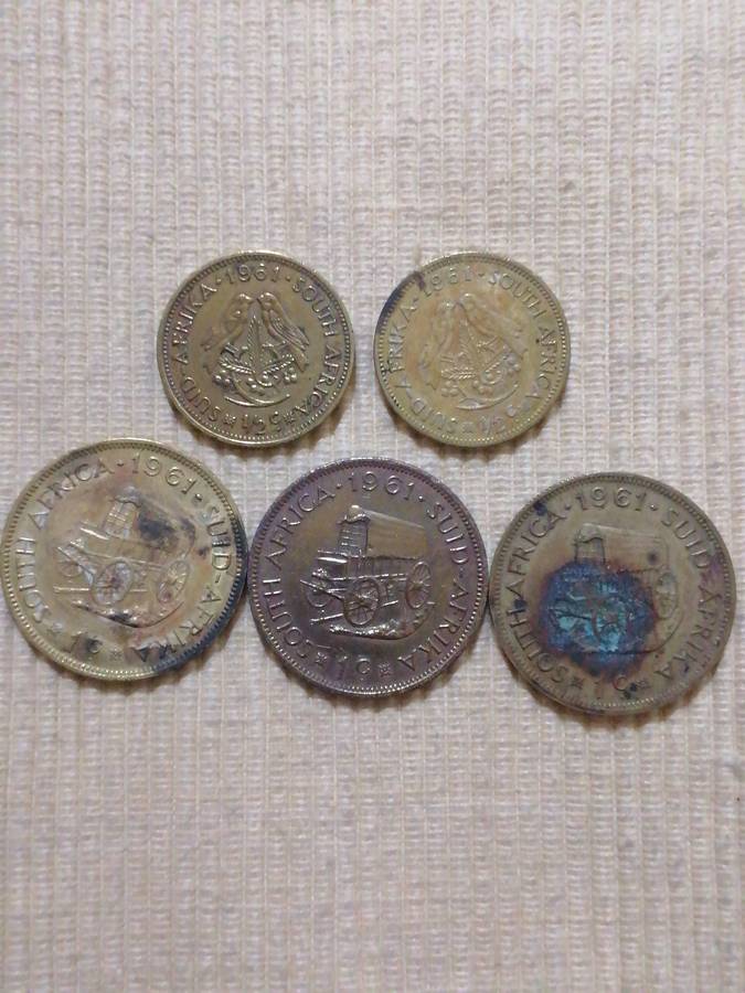 South Africa 1961 - 1c and 1/2c coin