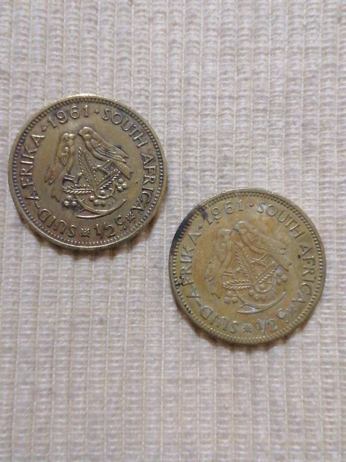 South Africa 1961 - 1c and 1/2c coin