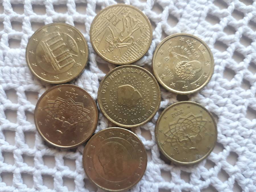 Euro Coin. 20 cents. 50 cents. 1 Euro. 2 Euro