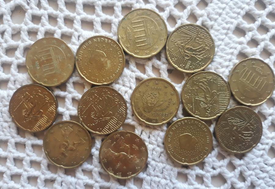 Euro Coin. 20 cents. 50 cents. 1 Euro. 2 Euro