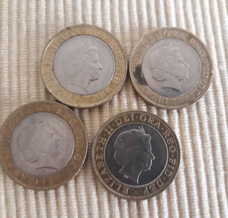 UK Pounds- 1 Pound, 2 Pounds