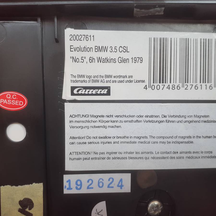 Carrera Evolution 27611 BMW 3.5 CSL No.5 6hour Watkins Glen 1979 Boxed