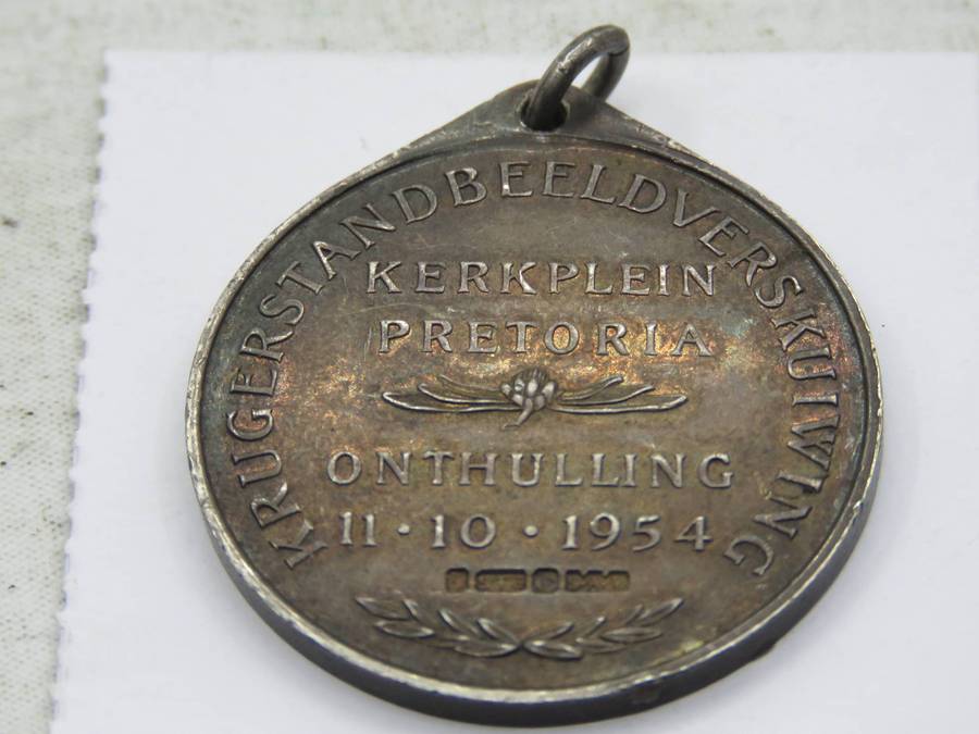Krugerstandbeeld VerskuiwingKerkplein Pretoria 11.10.1954 Silver Medal