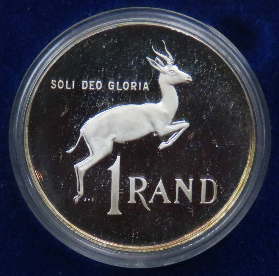 1989 Republic of South Africa Silver Proof R1 encapsulated as issued and in SAM Box-3 Available