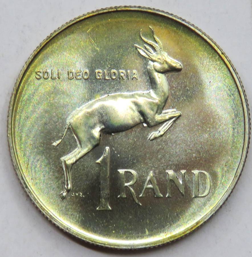 1965 Union of South Africa Silver R1 Proof (English legend) Collectible Eye-Catching Proof Issue