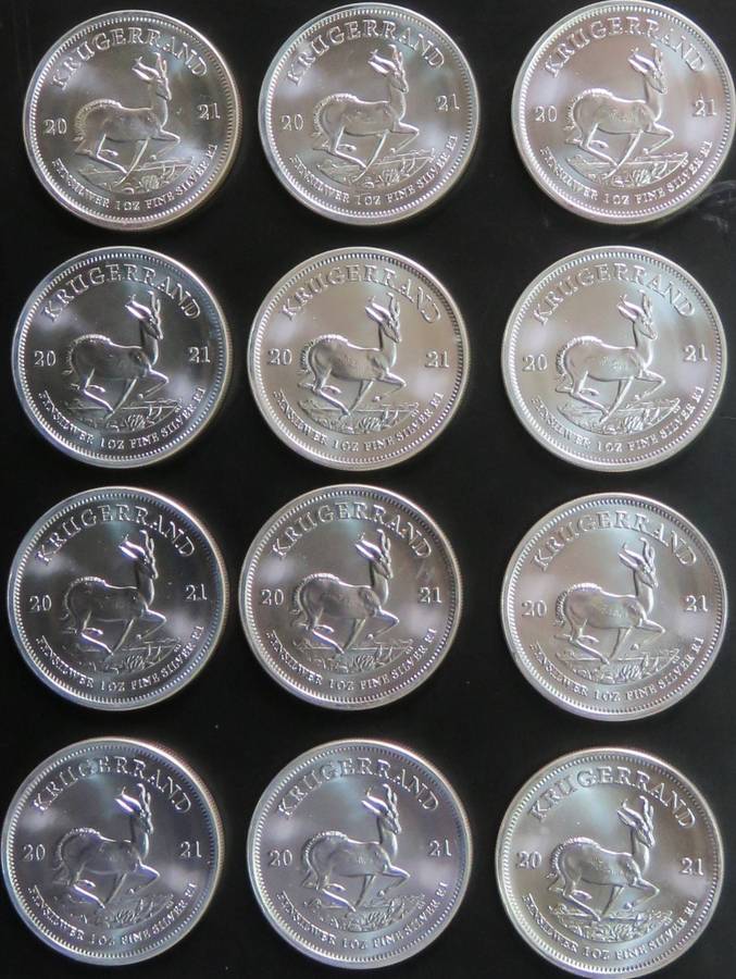 2021 Brilliant UNC 1 Ounce Silver Krugerrand -12 coins reserved for  schicika
