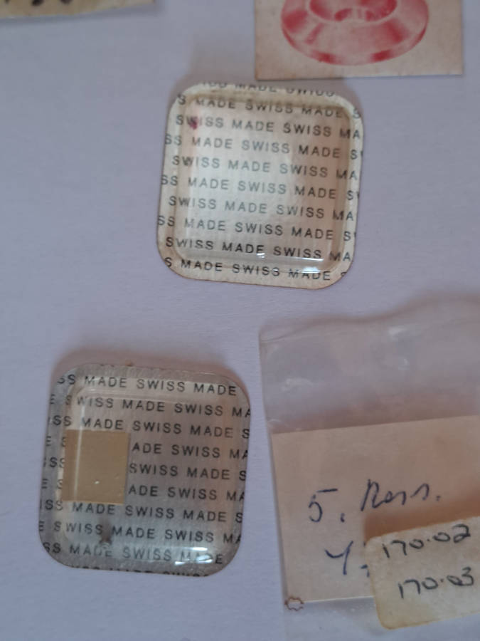 Lot of watch spares jewels springs settings Incabloc Favotite etc as per pictures