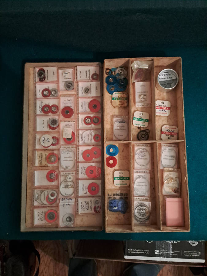 large lot of various vintage watch springs