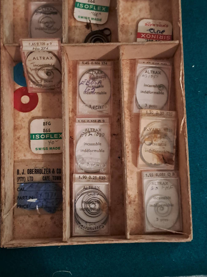 large lot of various vintage watch springs