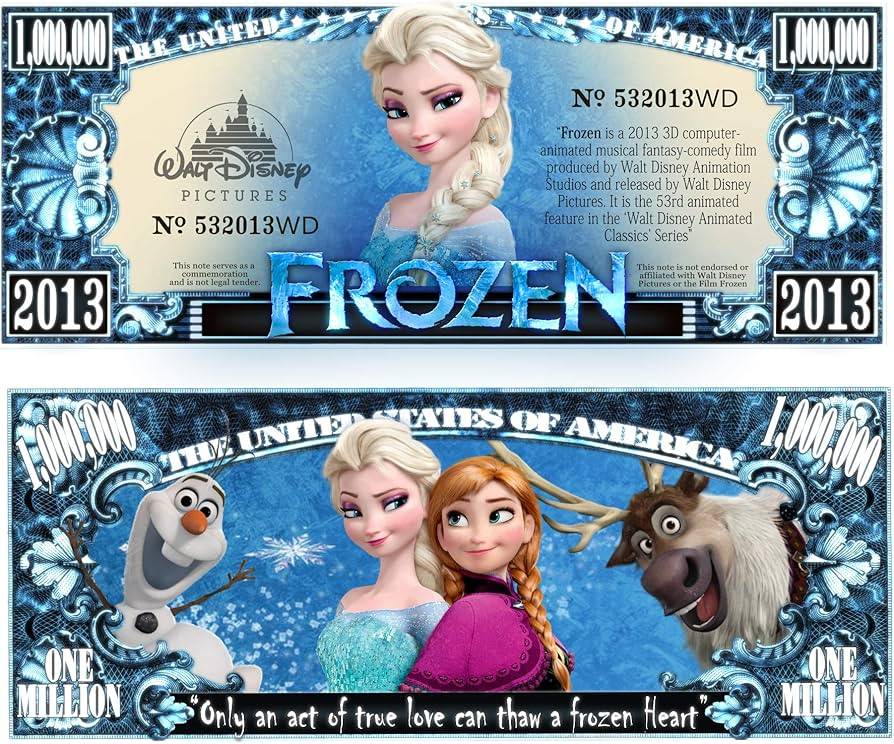 FROZEN MILLION DOLLAR NOVELTY  BILL