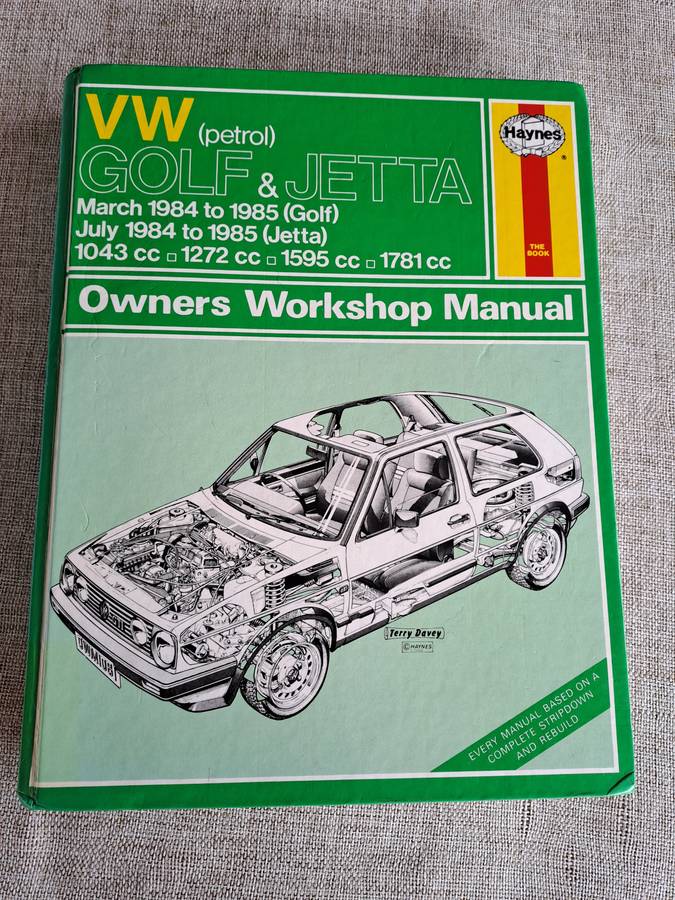 VW (petrol) Golf & Jetta, 1984-1985  Owners Workshop Manual - Haynes