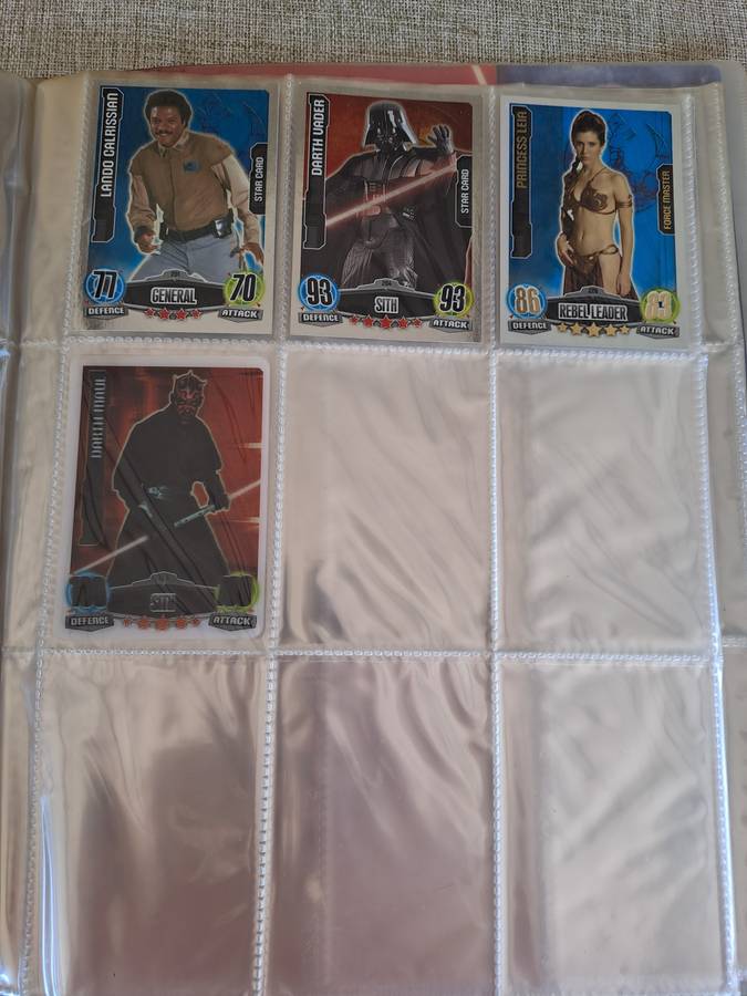 Star Wars Topps Force Attax Trading Card Game Binder and 31 Cards - 2012