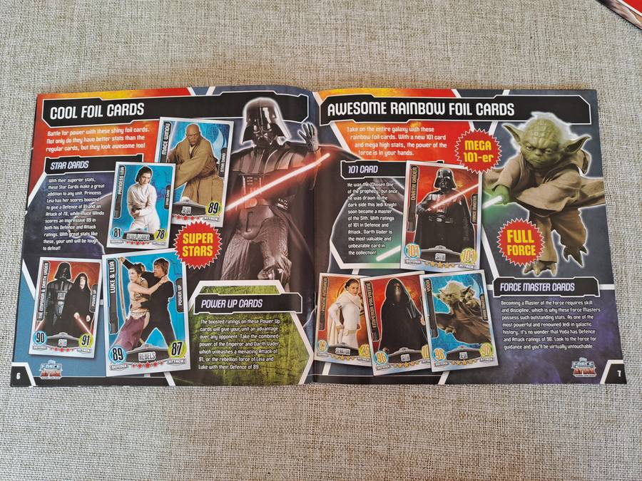 Star Wars Topps Force Attax Trading Card Game Binder and 31 Cards - 2012