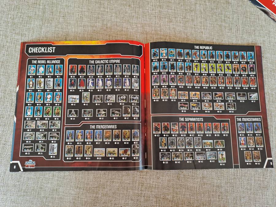 Star Wars Topps Force Attax Trading Card Game Binder and 31 Cards - 2012
